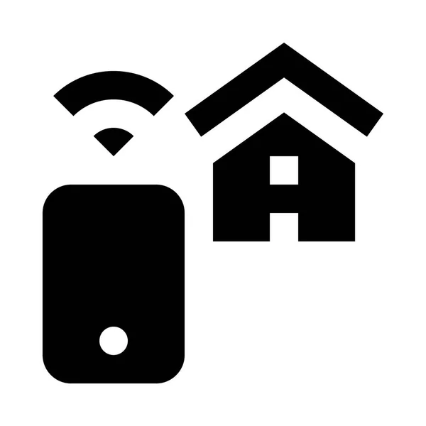 Smartphone Icône Garage Isolé Sur Fond Blanc — Image vectorielle