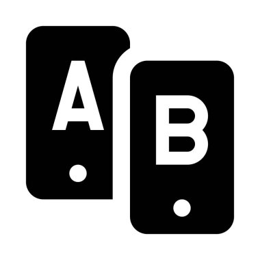 Beyaz arka planda yalıtılmış A-B test simgesi