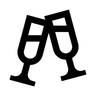 Şampanya kadehlerinin vektör çizimi