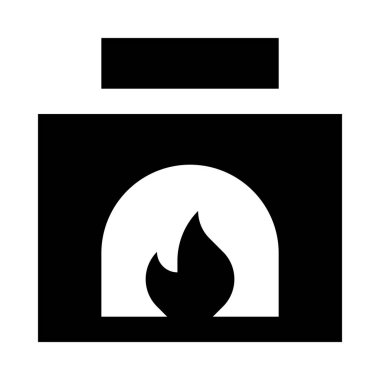 Şöminenin Vektör illüstrasyonu