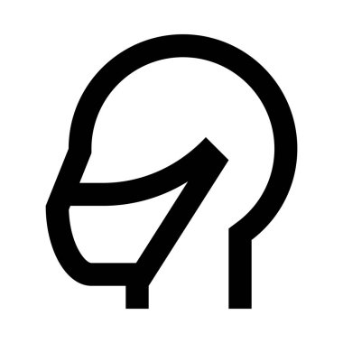 maskeli Baş vektör illüstrasyon