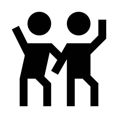 dans eden insanların vektör illüstrasyonu