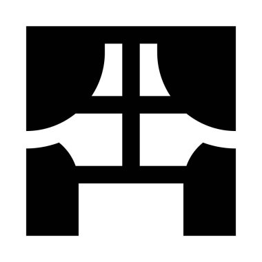 Pencere ve perdeler vektör illüstrasyon 