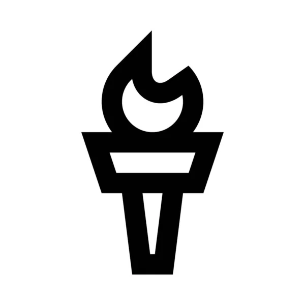 Illustration Vectorielle Flamme Olympique — Image vectorielle