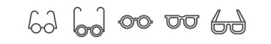 Gözlük simgeleri seti