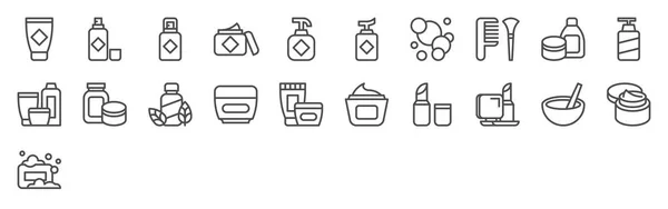 Conjunto Iconos Cosméticos — Vector de stock