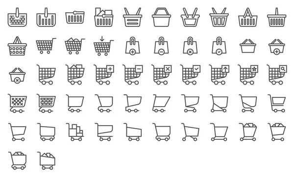 Conjunto Iconos Compras — Vector de stock