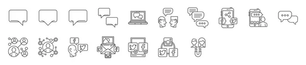 Set Social Media Icons — Stock Vector