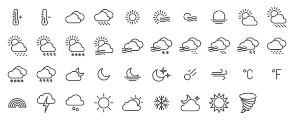 Set Weather Icons — Stock Vector