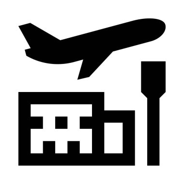 Havaalanı, uçak vektör çizimi 