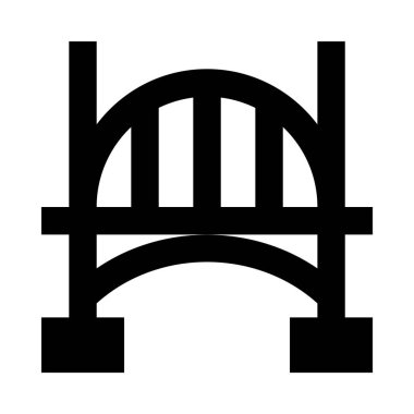 Köprü simgesi vektör illüstrasyonu 