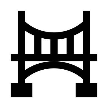 Köprü simgesi vektör illüstrasyonu 