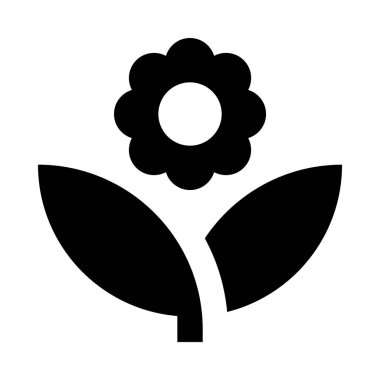 çiçek simgesi vektör illüstrasyonu 