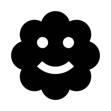 Çiçek, gülümseme vektör illüstrasyonu 