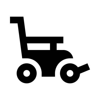 tekerlekli sandalye ikonu vektör illüstrasyonu 