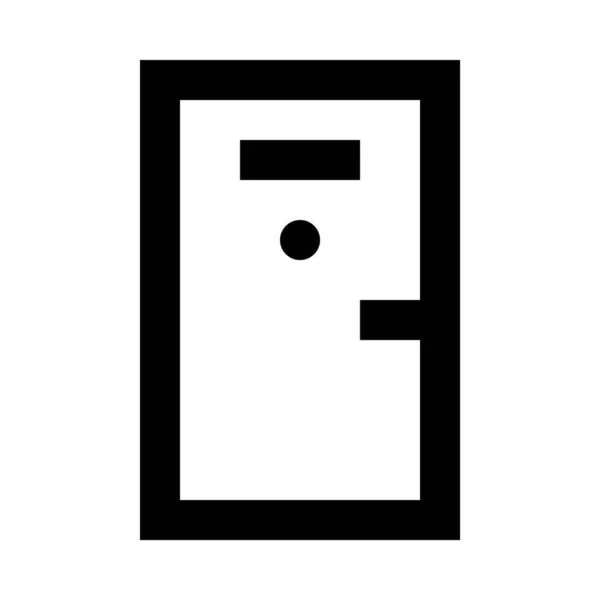 Icono Puerta Vector Ilustración — Vector de stock