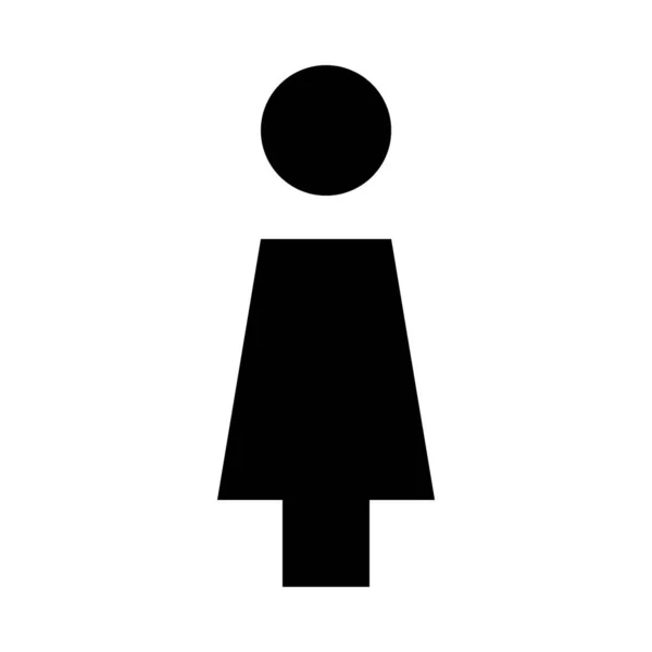 Vrouw Pictogram Vector Illustratie — Stockvector