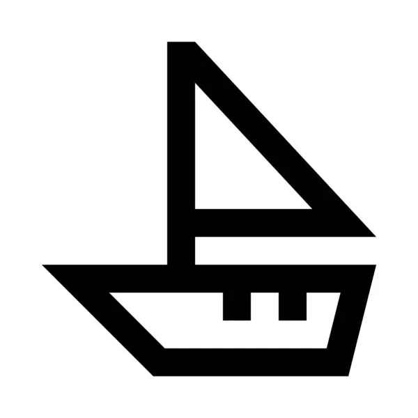 Yachtsymbol Vektor Illustration — Stockvektor