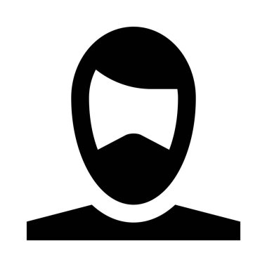 Koruyucu yüz maskeli adam simgesi, basit vektör illüstrasyonu  