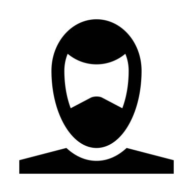 Koruyucu yüz maskeli adam simgesi, basit vektör illüstrasyonu  