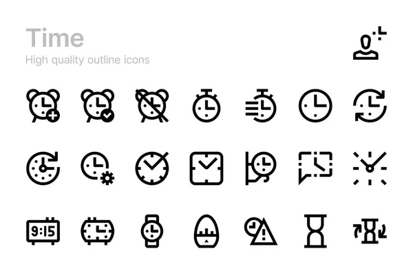 Σύνολο Εικονιδίων Χρονομέτρων Απλή Διανυσματική Απεικόνιση — Διανυσματικό Αρχείο