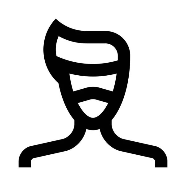 Man Icoon Beschermend Gezichtsmasker Eenvoudige Vector Illustratie — Stockvector