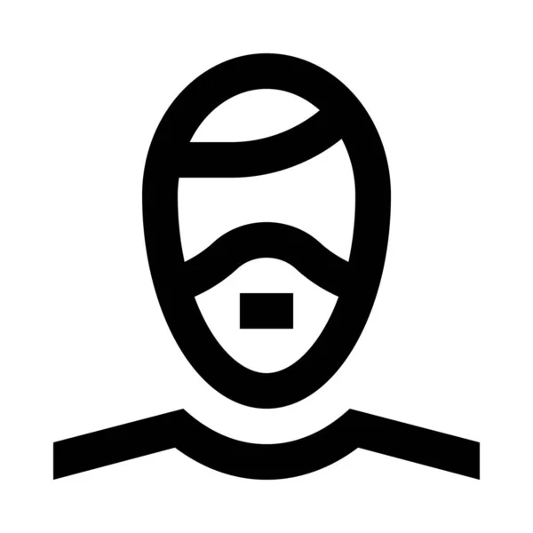 Иконка Человека Защитной Маске Простая Векторная Иллюстрация — стоковый вектор