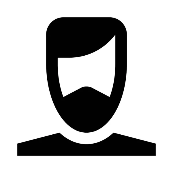 Man Icoon Beschermend Gezichtsmasker Eenvoudige Vector Illustratie — Stockvector