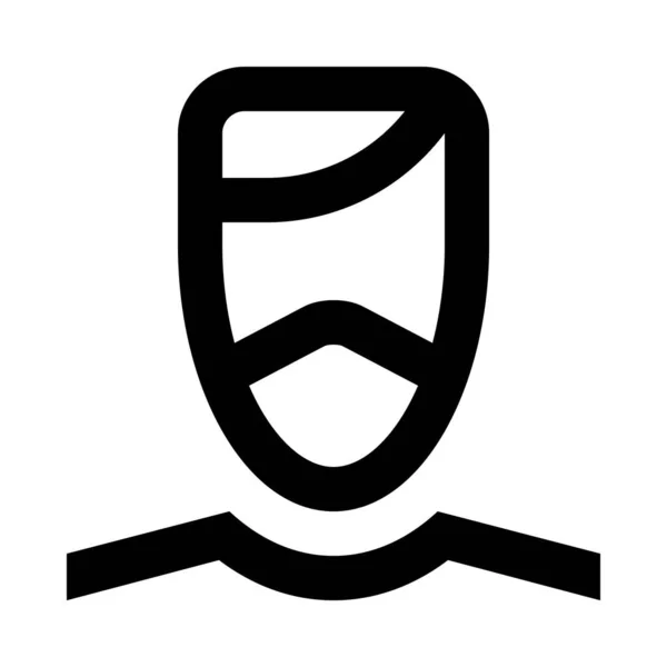 Значок Людини Захисній Масці Обличчя Проста Векторна Ілюстрація — стоковий вектор