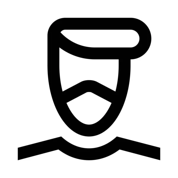 사람의 얼굴을 보호하는 마스크를 사람의 아이콘 — 스톡 벡터