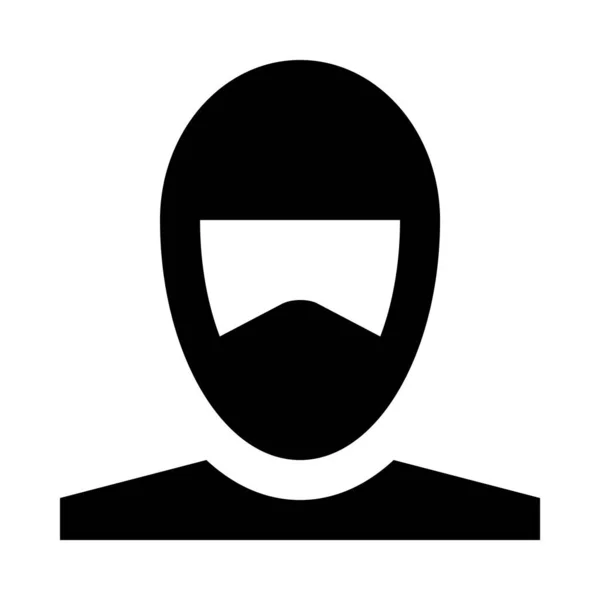 Man Icoon Beschermend Gezichtsmasker Eenvoudige Vector Illustratie — Stockvector