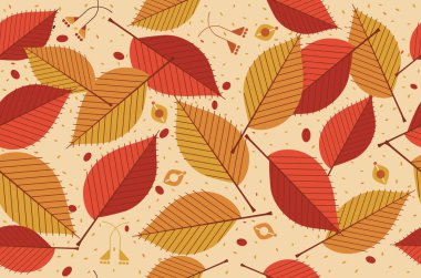 Sonbahar yapraksız desen. Yapraklar.