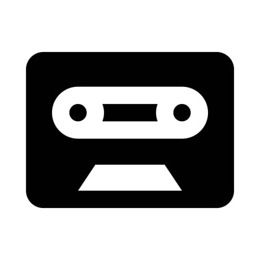 ses kaset simgesi, vektör illüstrasyonu    