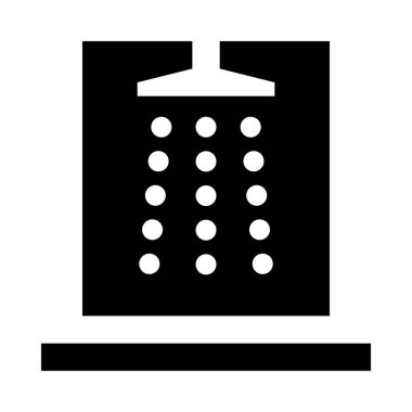 duş kabini simgesi, vektör illüstrasyonu