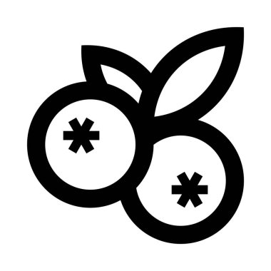 Yaprak simgesi olan yabanmersini, vektör illüstrasyonu    