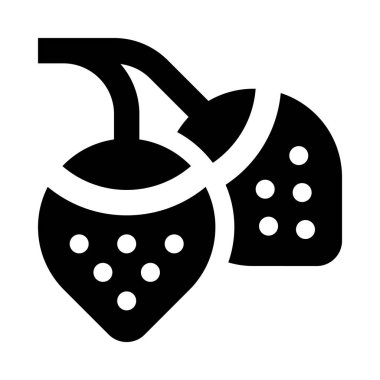 Çilek simgesi, vektör illüstrasyonu    