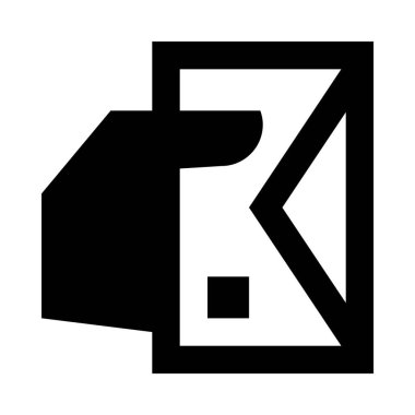 Zarf simgesi ile el, vektör illüstrasyonu    