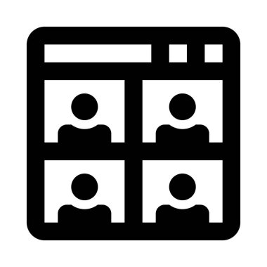 video konferans simgesi, vektör illüstrasyonu     