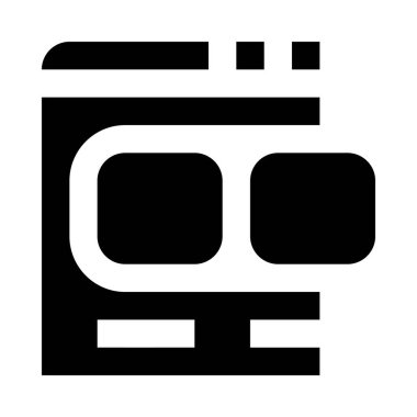 Bileşen simgesi, vektör illüstrasyonlu tarayıcı sayfası       