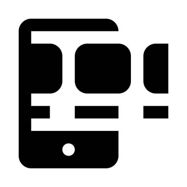 Web sayfası simgesi, vektör illüstrasyonlu akıllı telefon     