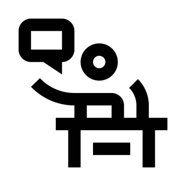 Tribün simgesi üzerine hoparlör, vektör çizimi       