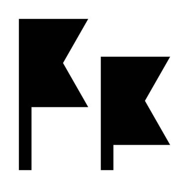 bayraklar simgesi, vektör illüstrasyonu   