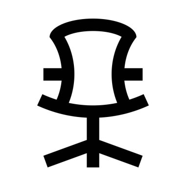 ofis sandalyesi simgesi, vektör illüstrasyonu  