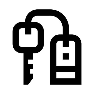 Basit anahtar simgesi, vektör illüstrasyonu