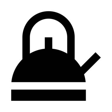 Kaynar su ikonlu su ısıtıcısı, vektör illüstrasyonu