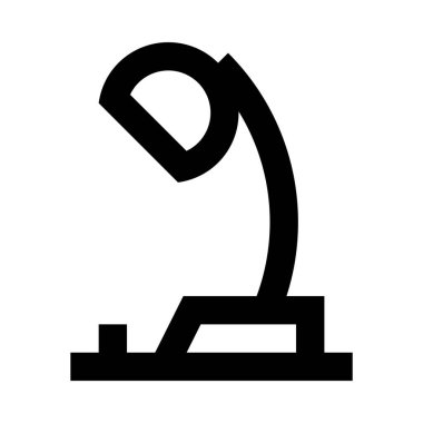 Masa lambasının minimalist tek renkli simgesi, vektör illüstrasyonu