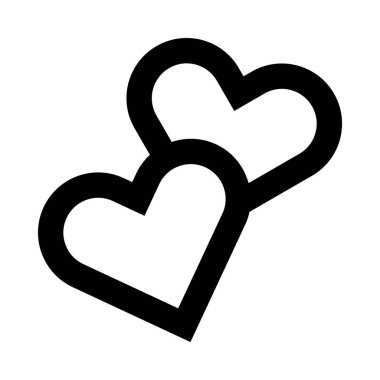 Kalp ikonu vektör illüstrasyonu