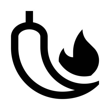 Chili biber simgesi, vektör illüstrasyonu