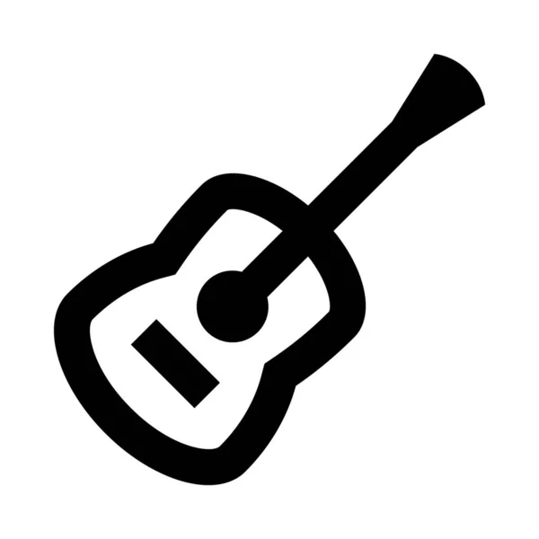Ilustrasi Ikon Gitar Simbol Vektor Terisolasi - Stok Vektor