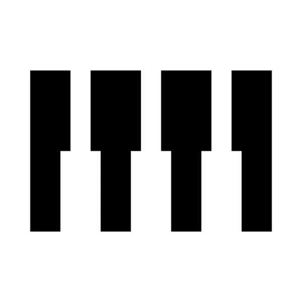 Piyano Tuşları Simgesi Vektör Illüstrasyonu — Stok Vektör